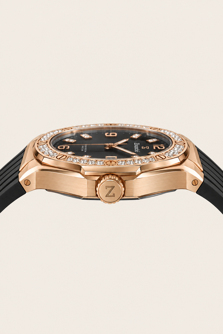 Rosegold Stardust Crystal Elegance Sapphire Watch