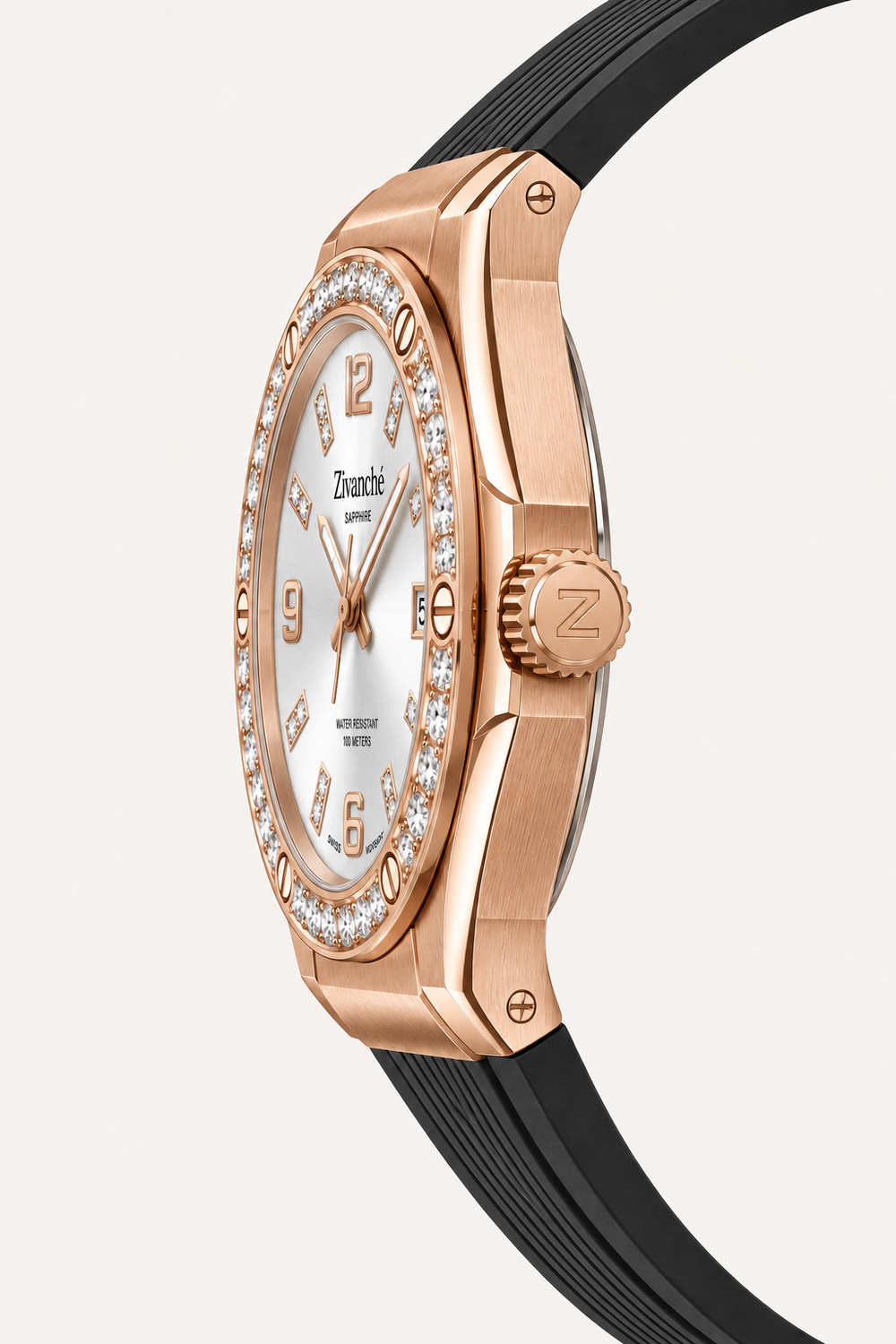 Rosegold Stardust Crystal Elegance Sapphire Watch