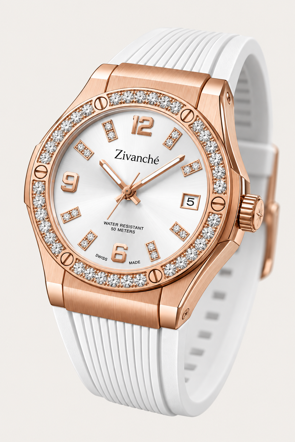 Rosegold Stardust Crystal Elegance Sapphire Watch
