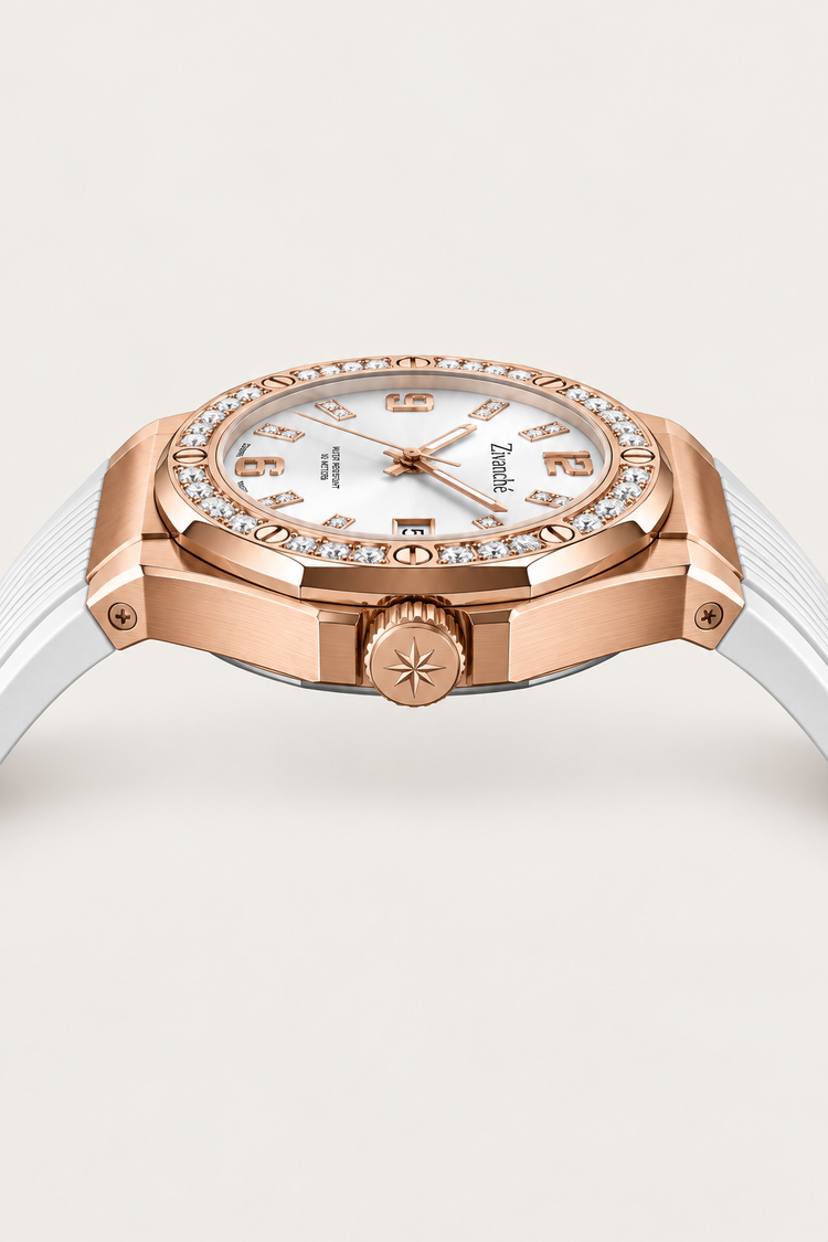 Rosegold Stardust Crystal Elegance Sapphire Watch