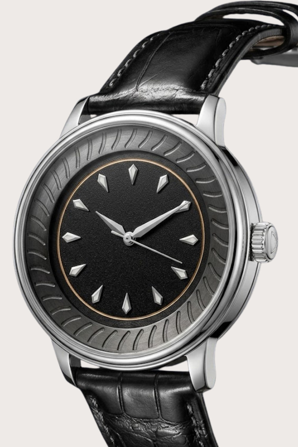 Rotor Front‑Mounted Silver Dial Mechanical Watch