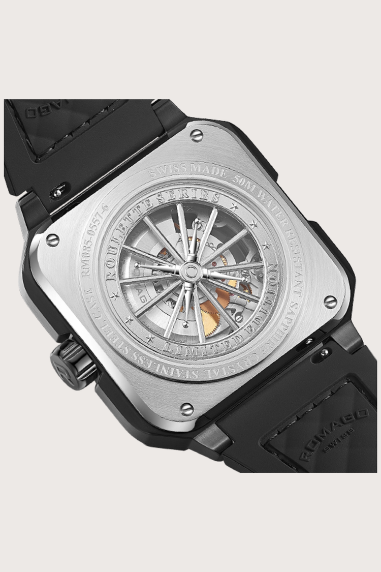 Roulette Master Casino Black Automatic Watch