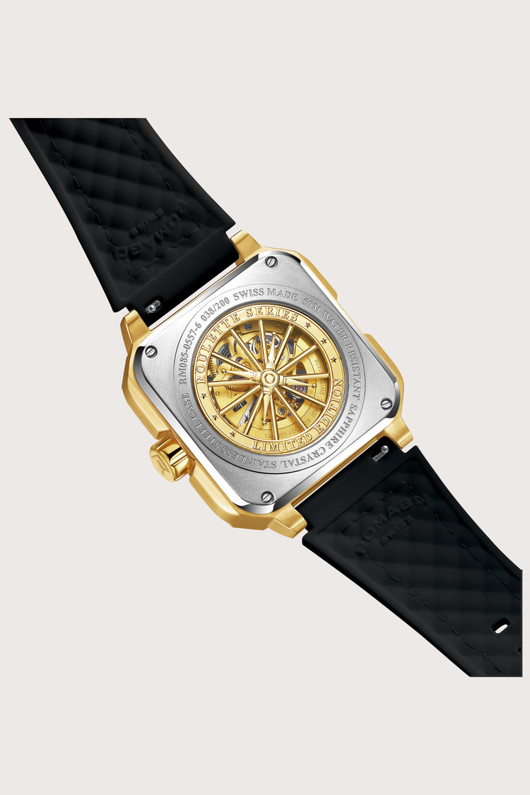 Roulette Master Casino Golden Automatic Watch