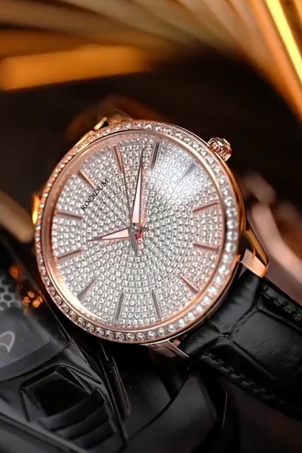 Royal Aura Diamond Dial Rose Gold Watch