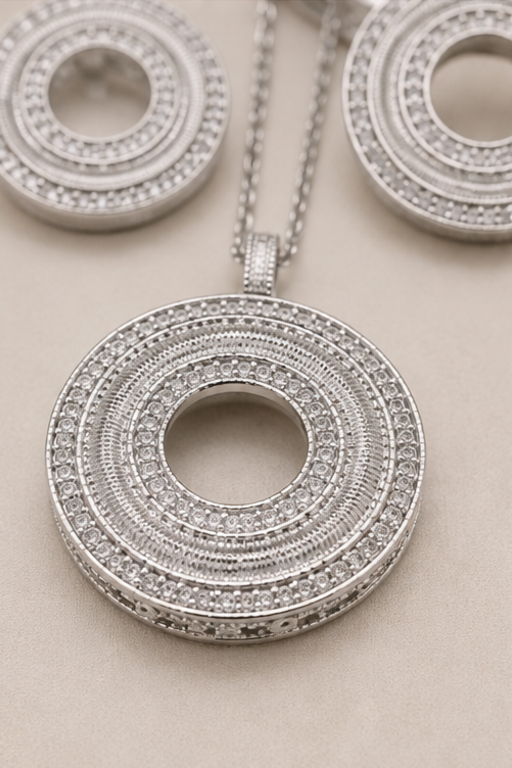 Silver Halo Elegance Jewelry Set