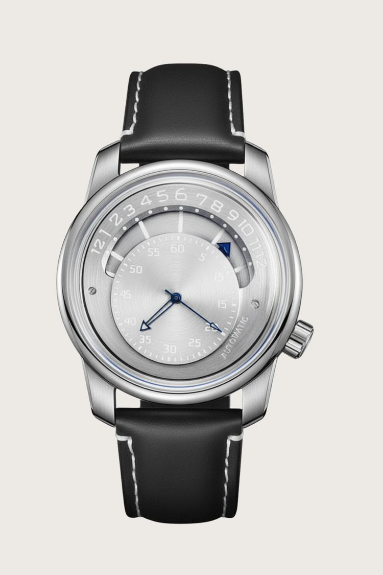 Retrograde Silver Hour Classic Mechanical Watch