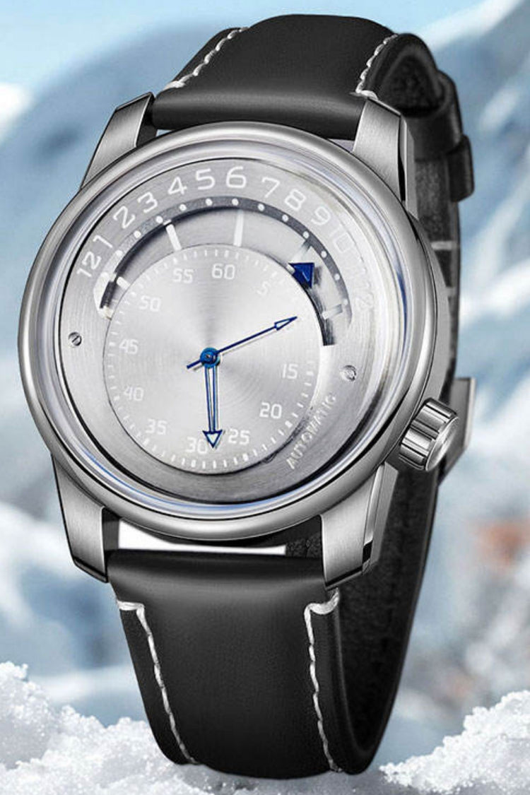 Retrograde Silver Hour Classic Mechanical Watch