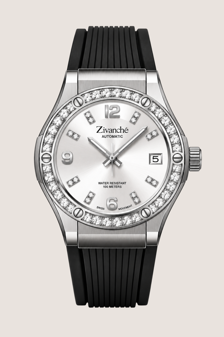 Silver Stardust Crystal Elegance Sapphire Watch
