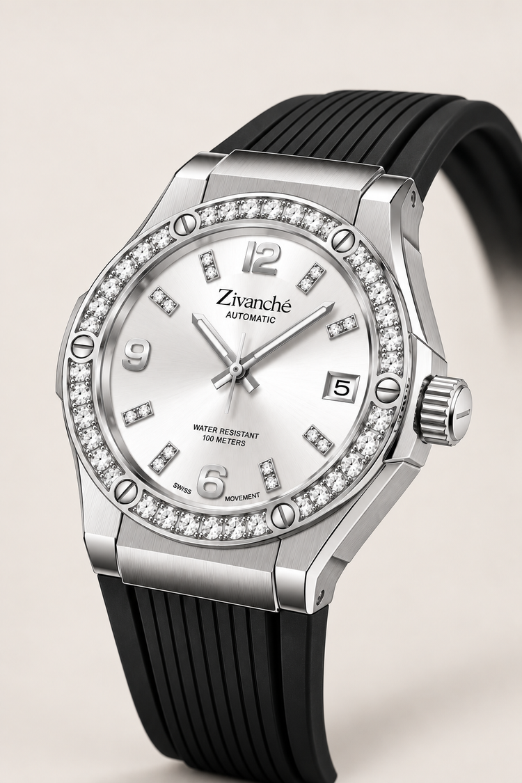 Silver Stardust Crystal Elegance Sapphire Watch