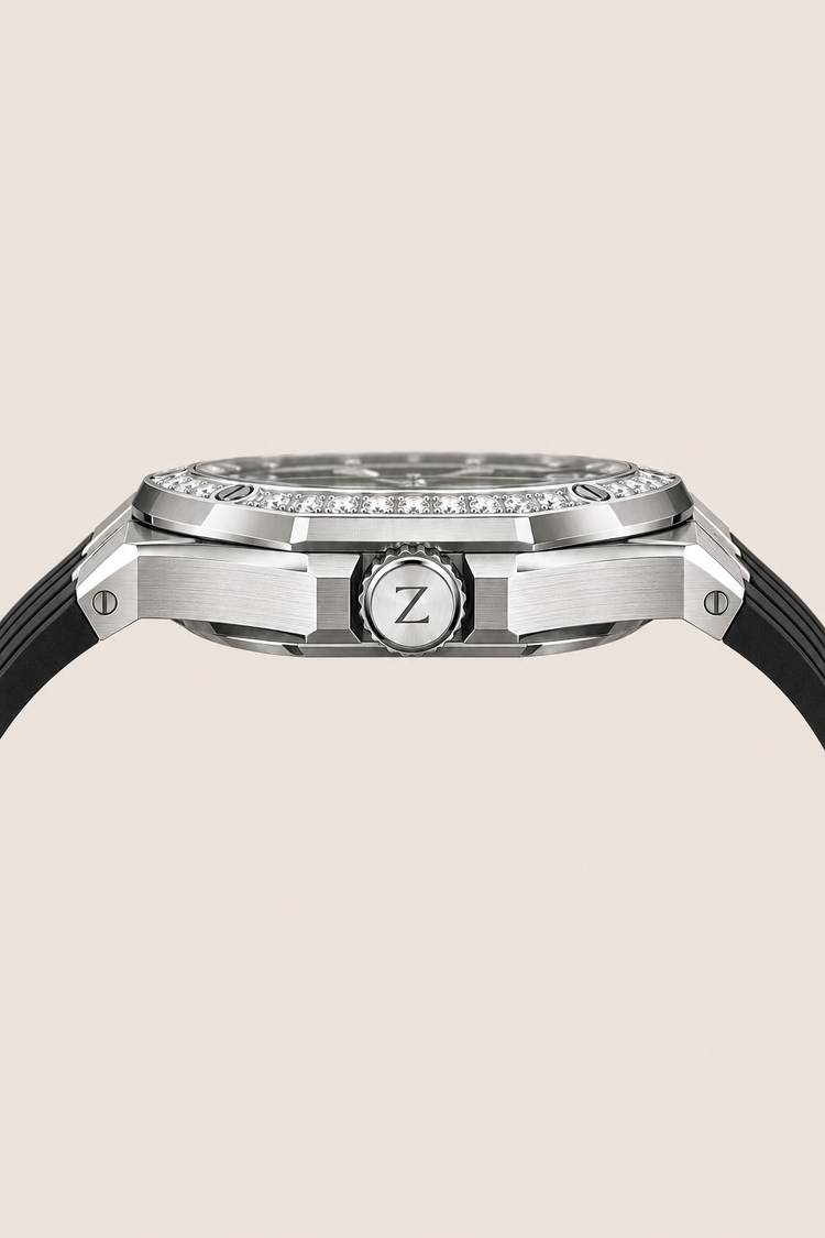 Silver Stardust Crystal Elegance Sapphire Watch