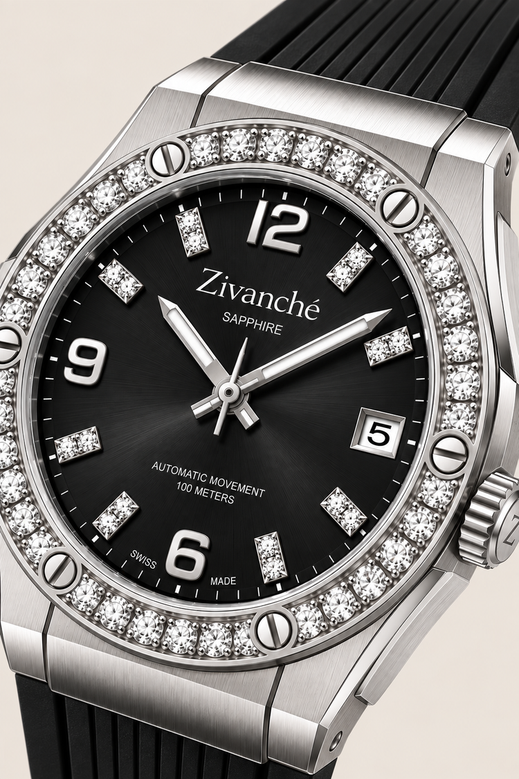 Silver Stardust Crystal Elegance Sapphire Watch