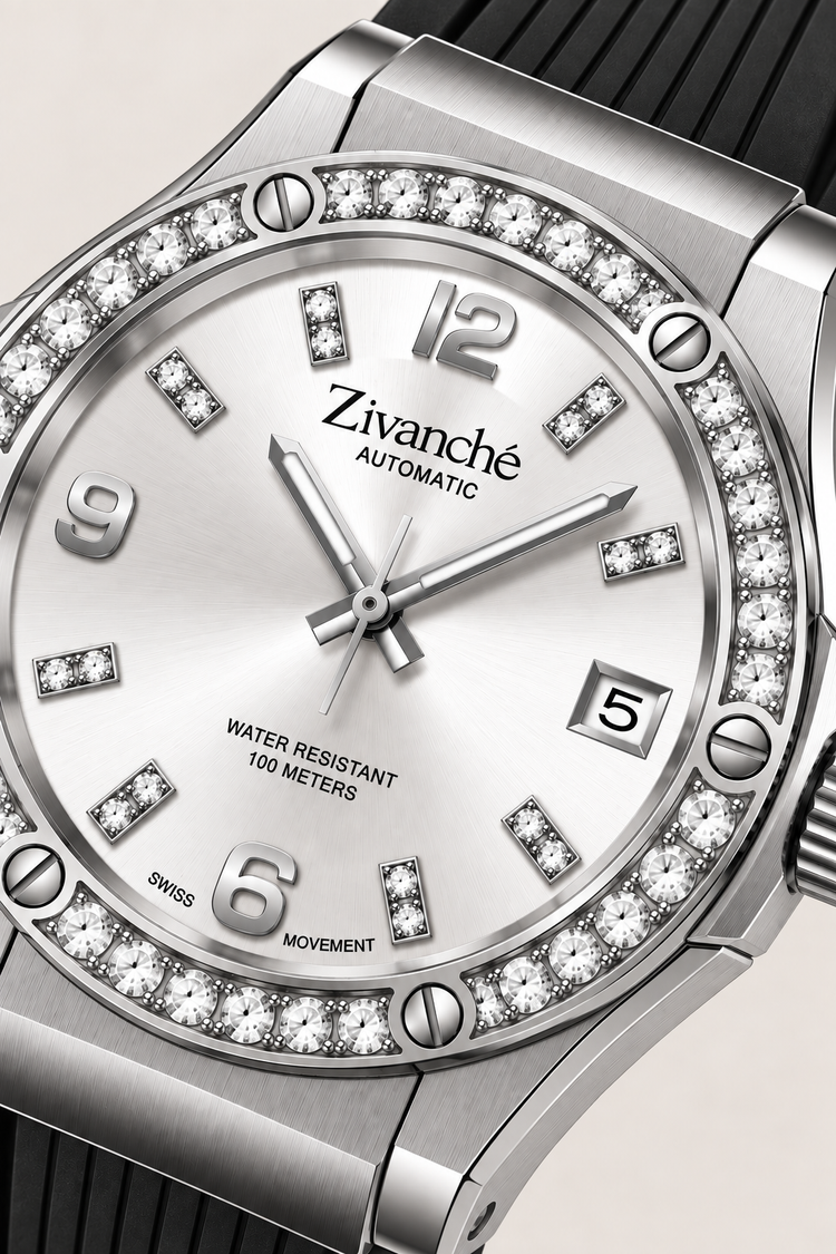 Silver Stardust Crystal Elegance Sapphire Watch