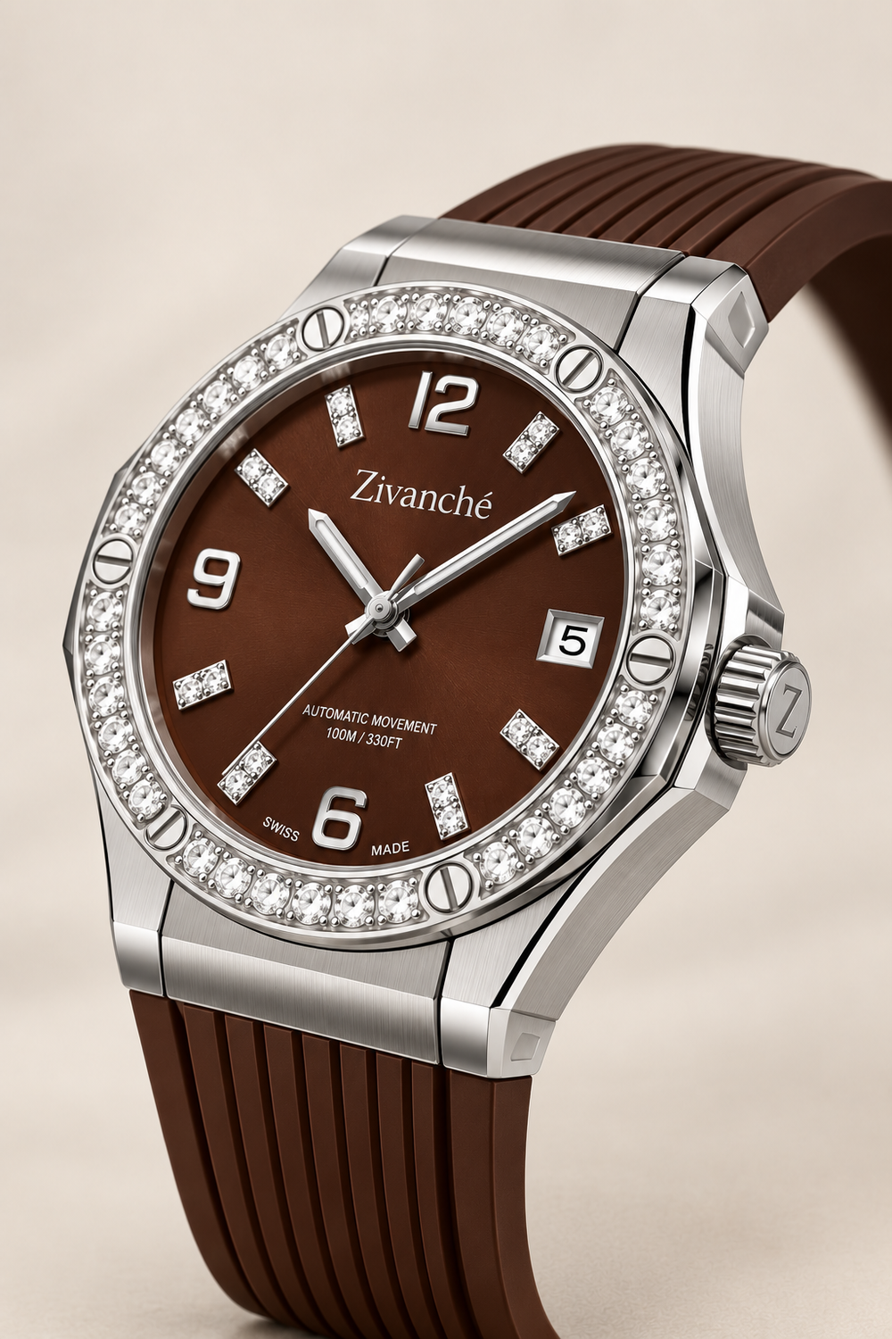 Silver Stardust Crystal Elegance Sapphire Watch