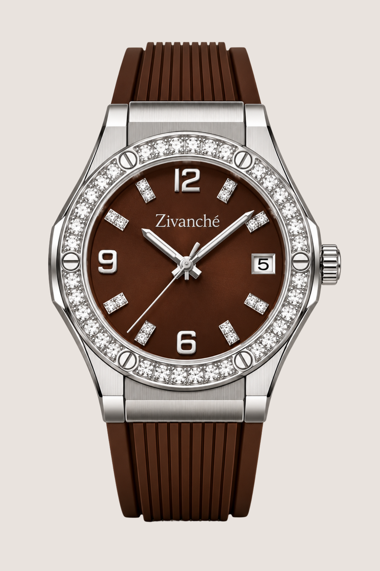 Silver Stardust Crystal Elegance Sapphire Watch