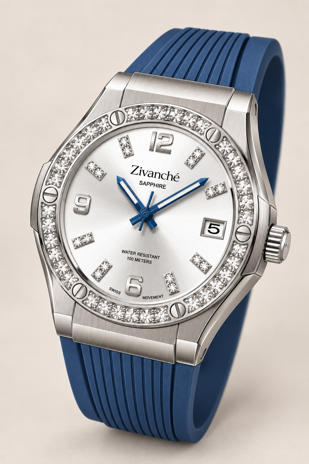 Silver Stardust Crystal Elegance Sapphire Watch