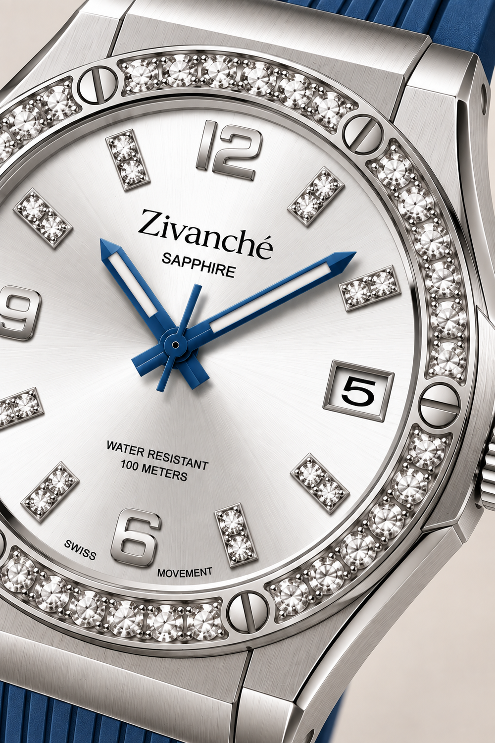 Silver Stardust Crystal Elegance Sapphire Watch