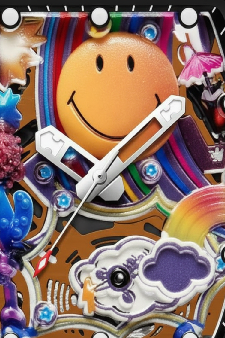 Smiley Creative Spectrum Blue Transparent Timepiece Watch