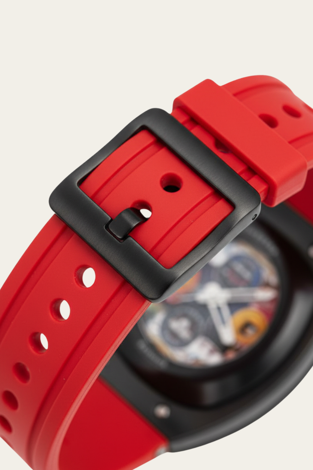 Smiley Creative Spectrum Red-Black Timepiece Watch