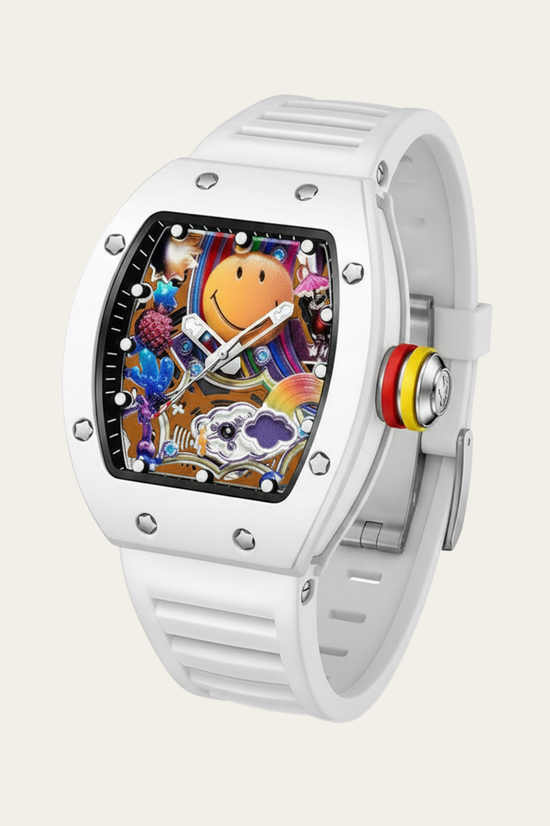 Smiley Creative Spectrum Silver Timepiece Watch