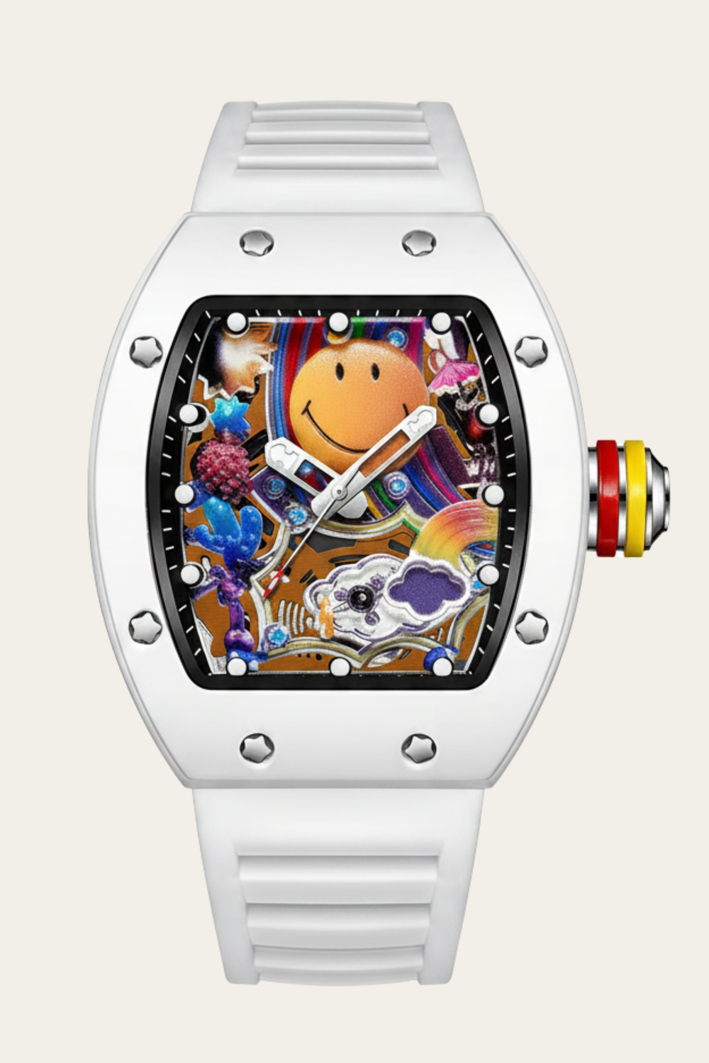 Smiley Creative Spectrum Silver Timepiece Watch