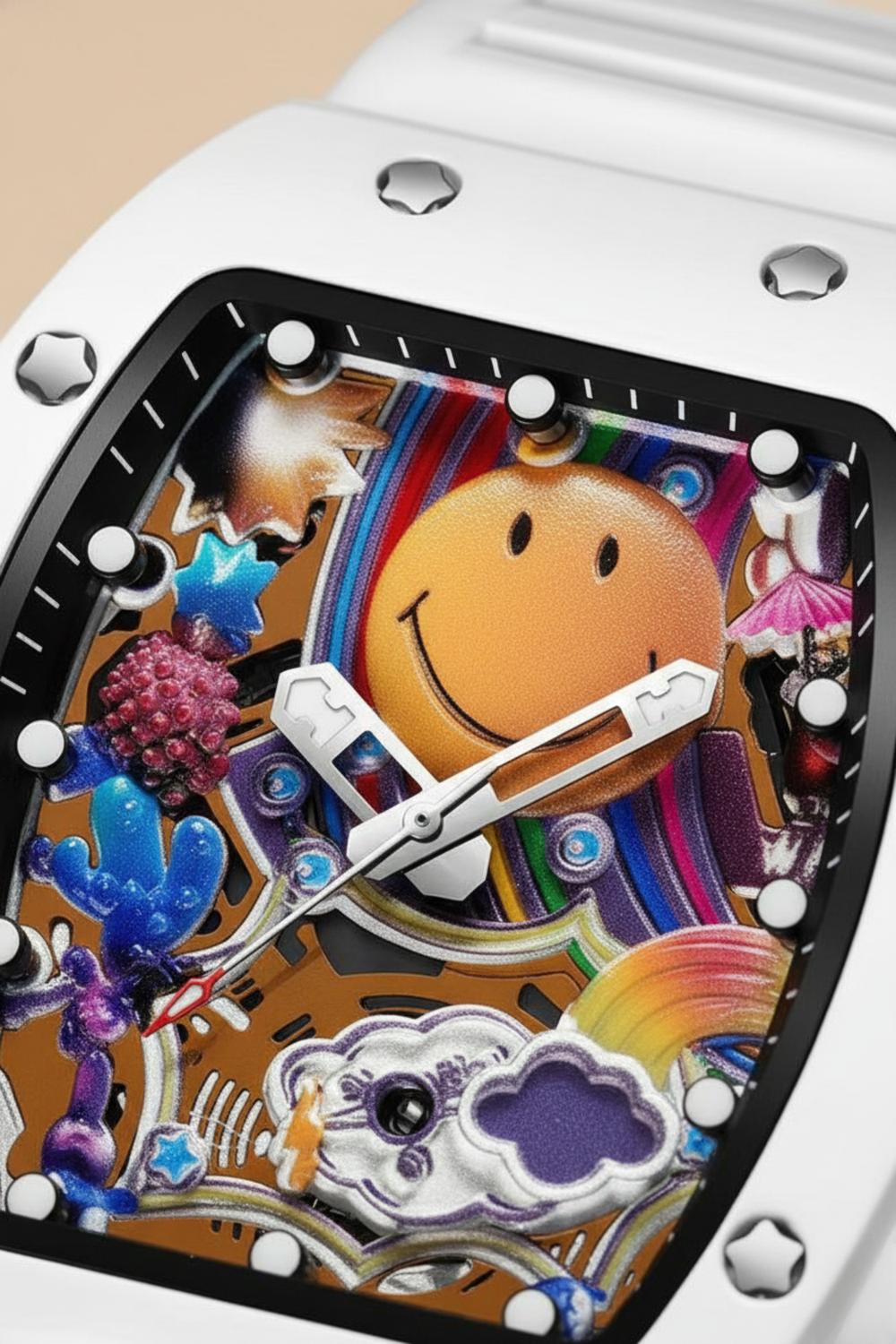 Smiley Creative Spectrum Silver Timepiece Watch