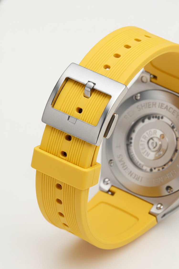 Smiley Creative Spectrum Silver Yellow Timepiece Watch