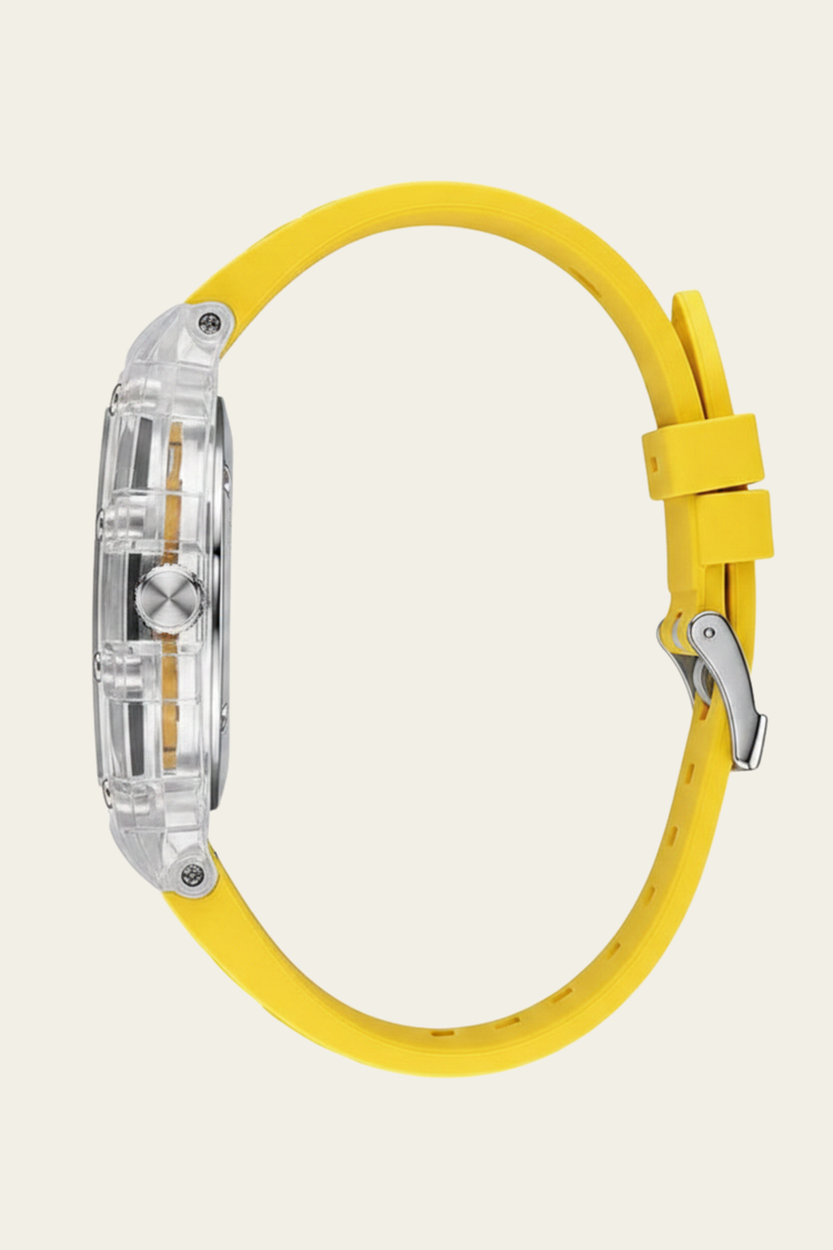 Smiley Creative Spectrum Yellow Transparent Timepiece Watch