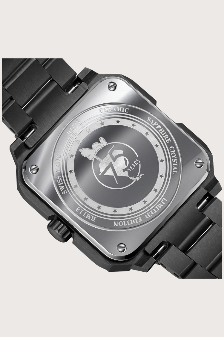 Snoopy Astronaut Black Stainless Automatic Watch