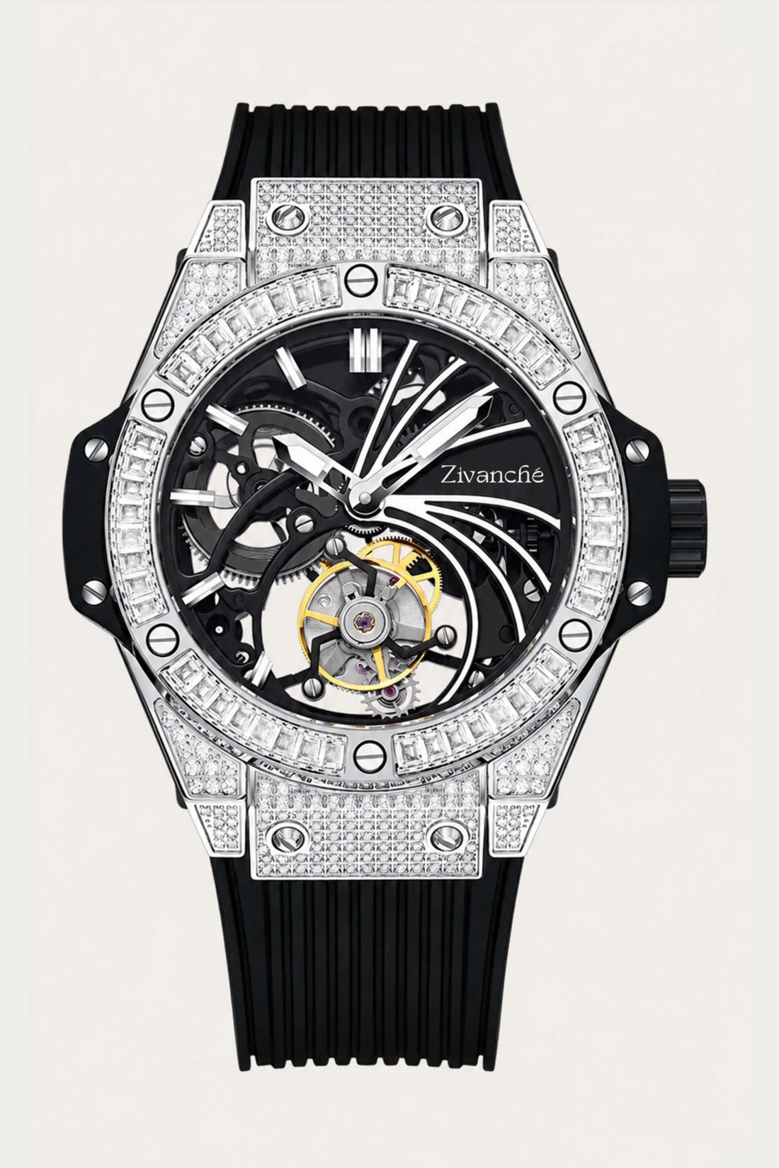 The Symphony of Night | Black Silver Tourbillon Watch