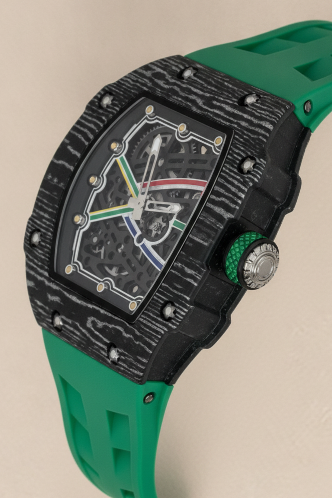 Titanium Green Black Skeleton Timepiece Watch | Zivanche Edition (43525967)