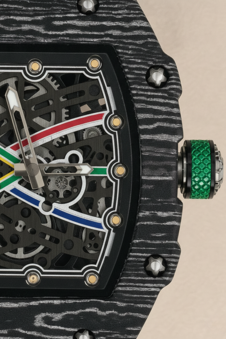Titanium Green Black Skeleton Timepiece Watch | Zivanche Edition (43525967)