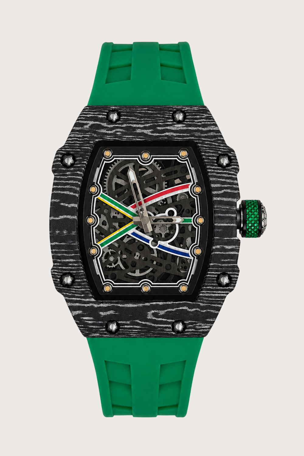 Titanium Green Black Skeleton Timepiece Watch | Zivanche Edition (43525967)