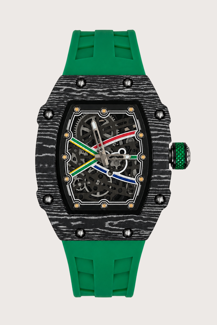 Titanium Green Black Skeleton Timepiece Watch | Zivanche Edition (43525967)