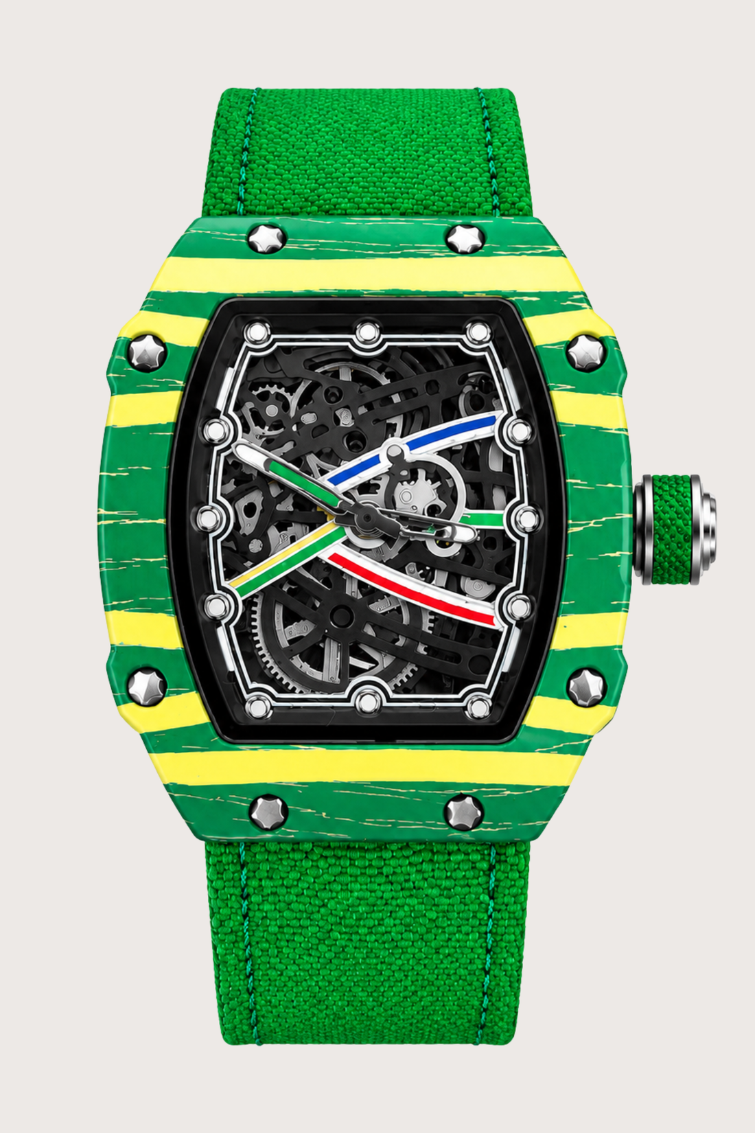 Titanium Green Skeleton Timepiece Watch (44219703)