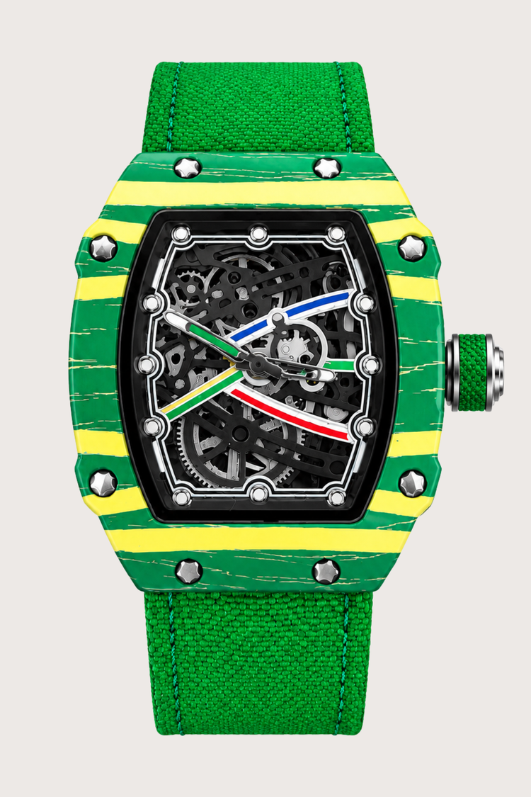 Titanium Green Skeleton Timepiece Watch (44219703)