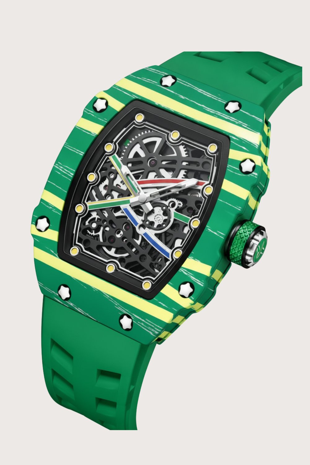 Titanium Green Skeleton Timepiece Watch | Zivanche Edition (43413955)