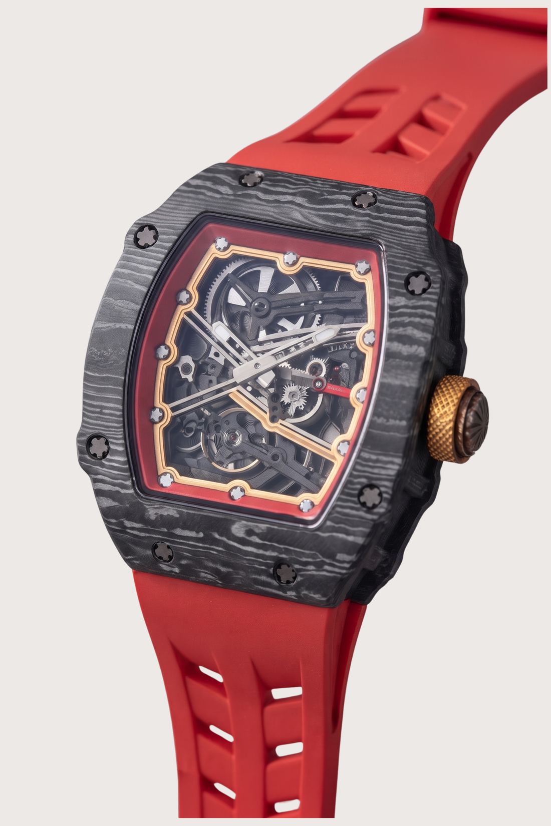 Titanium Red & Black Skeleton Timepiece Watch | Zivanche Edition (44219680)