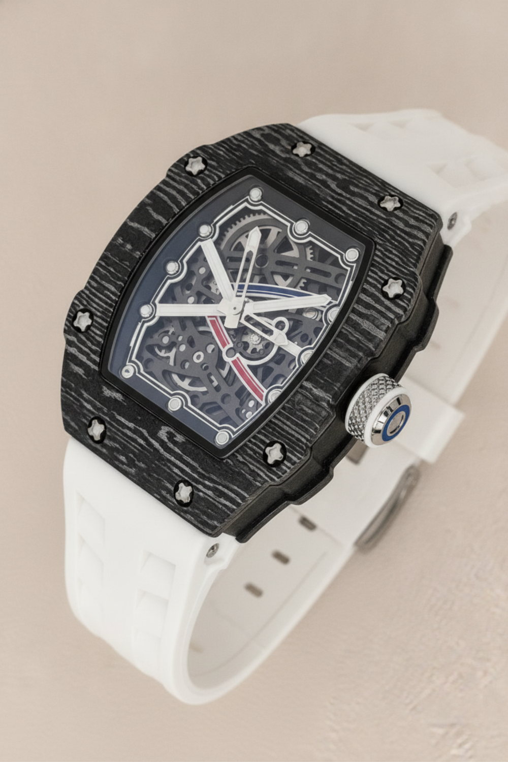 Titanium White Black Skeleton Timepiece Watch | Zivanche Edition (43413968)