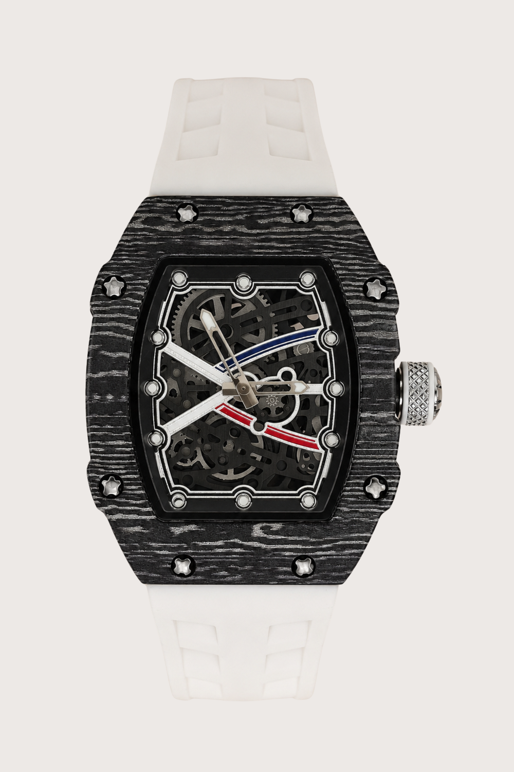 Titanium White Black Skeleton Timepiece Watch | Zivanche Edition (43413968)