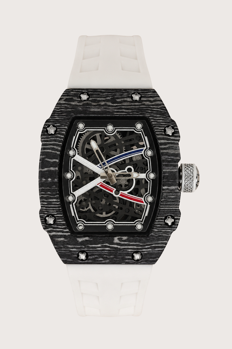 Titanium White Black Skeleton Timepiece Watch | Zivanche Edition (43413968)