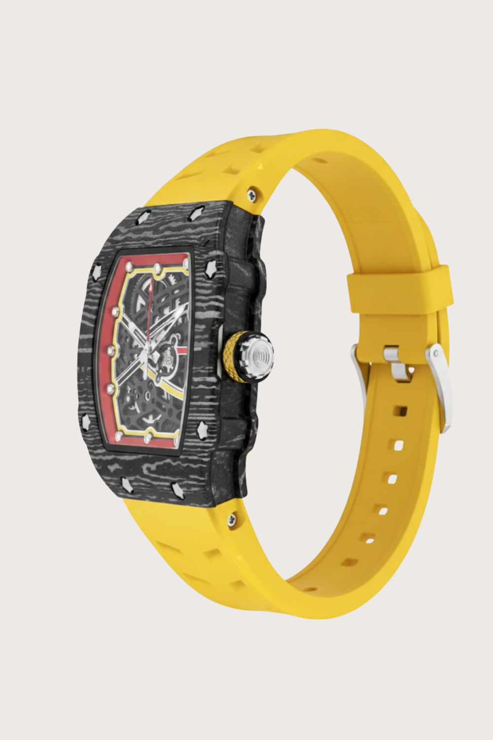 Titanium Yellow Black Skeleton Timepiece Watch | Zivanche Edition (43413969)