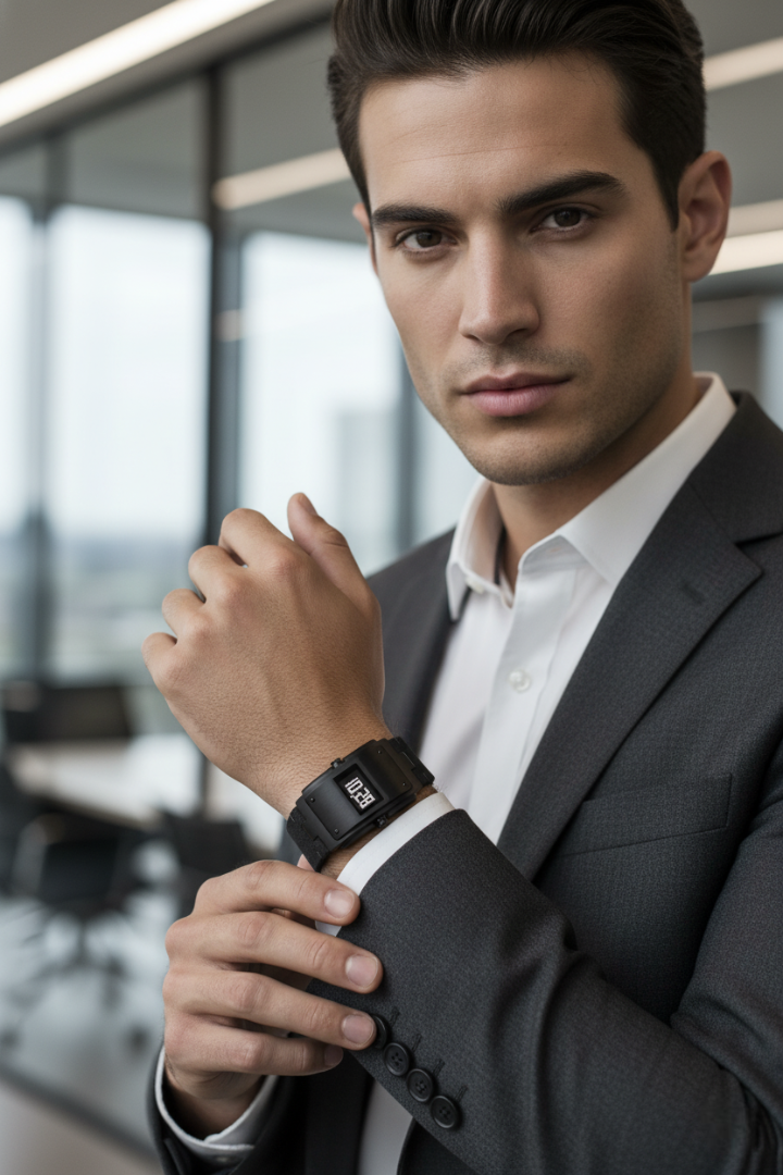 Trail Digit | Metallic Black Dial Watch