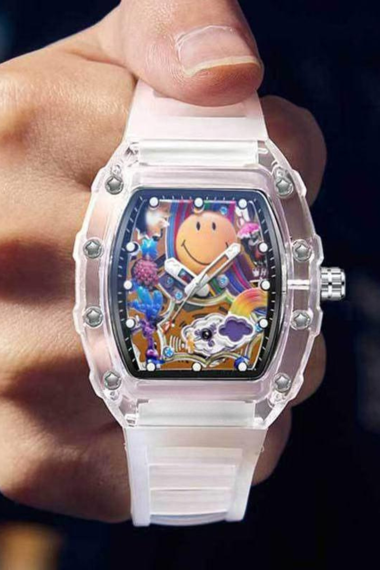 Smiley Creative Spectrum Transparent Timepiece Watch (44219704)