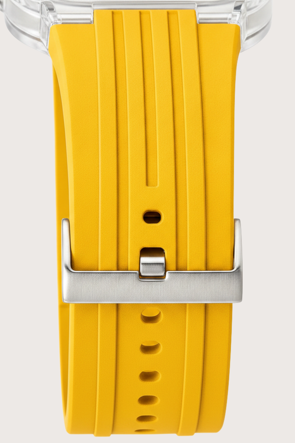 Transparent Yellow Harmony Engine of Eternal Time Watch