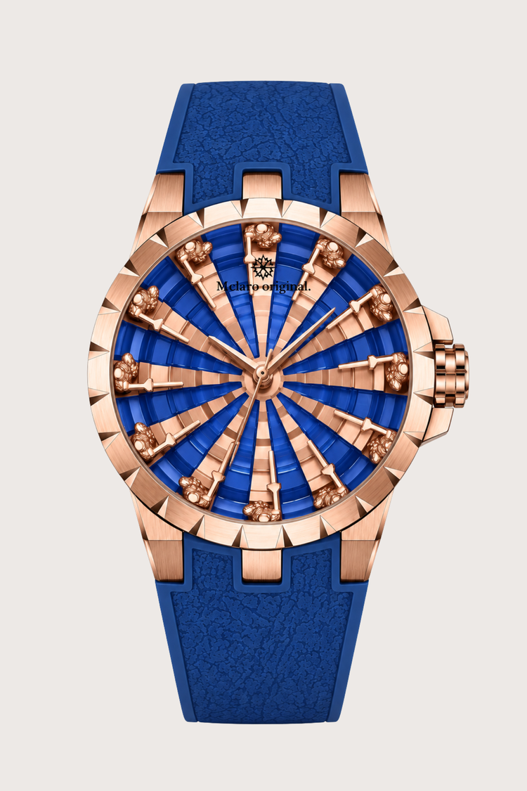 Twelve Knights | Blue Rose Gold Automatic Watch | A Mclaro Edition Watch (43014177)