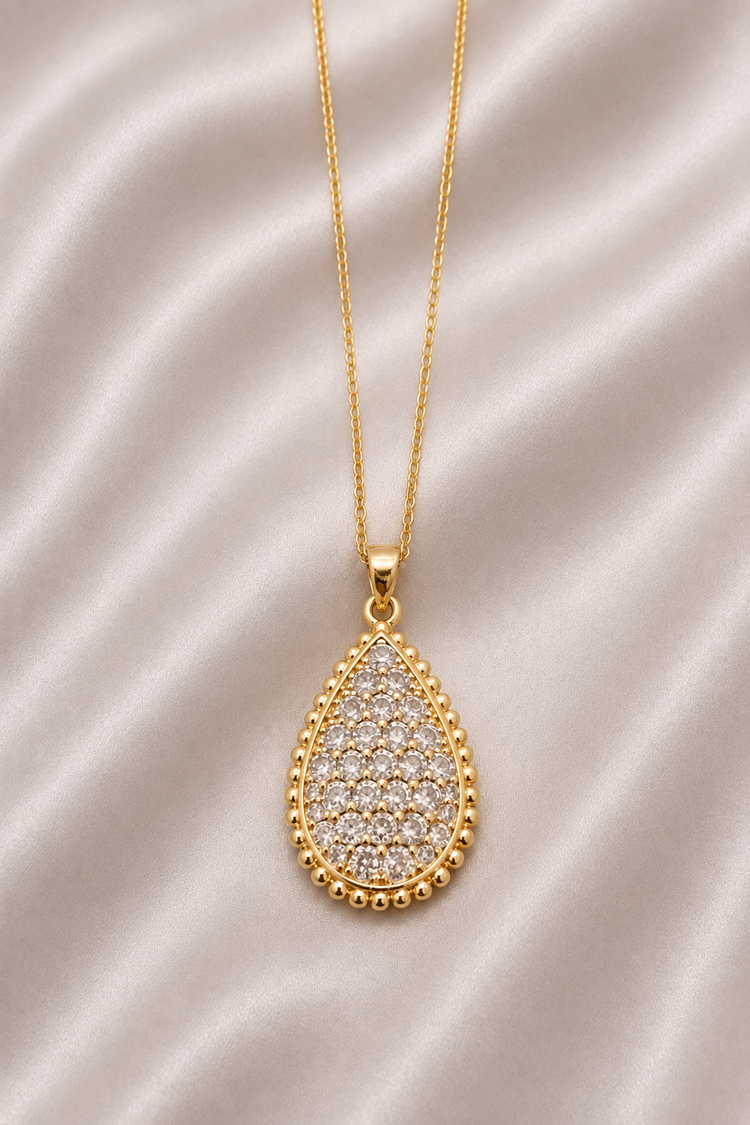 Twin Radiance Teardrop Gemstone Jewelry Duo