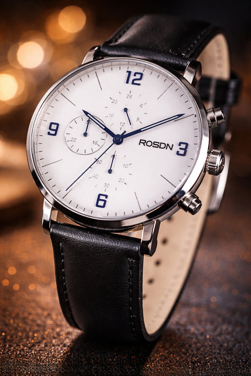 Heritage Timer | Black White Quartz Movement Watch