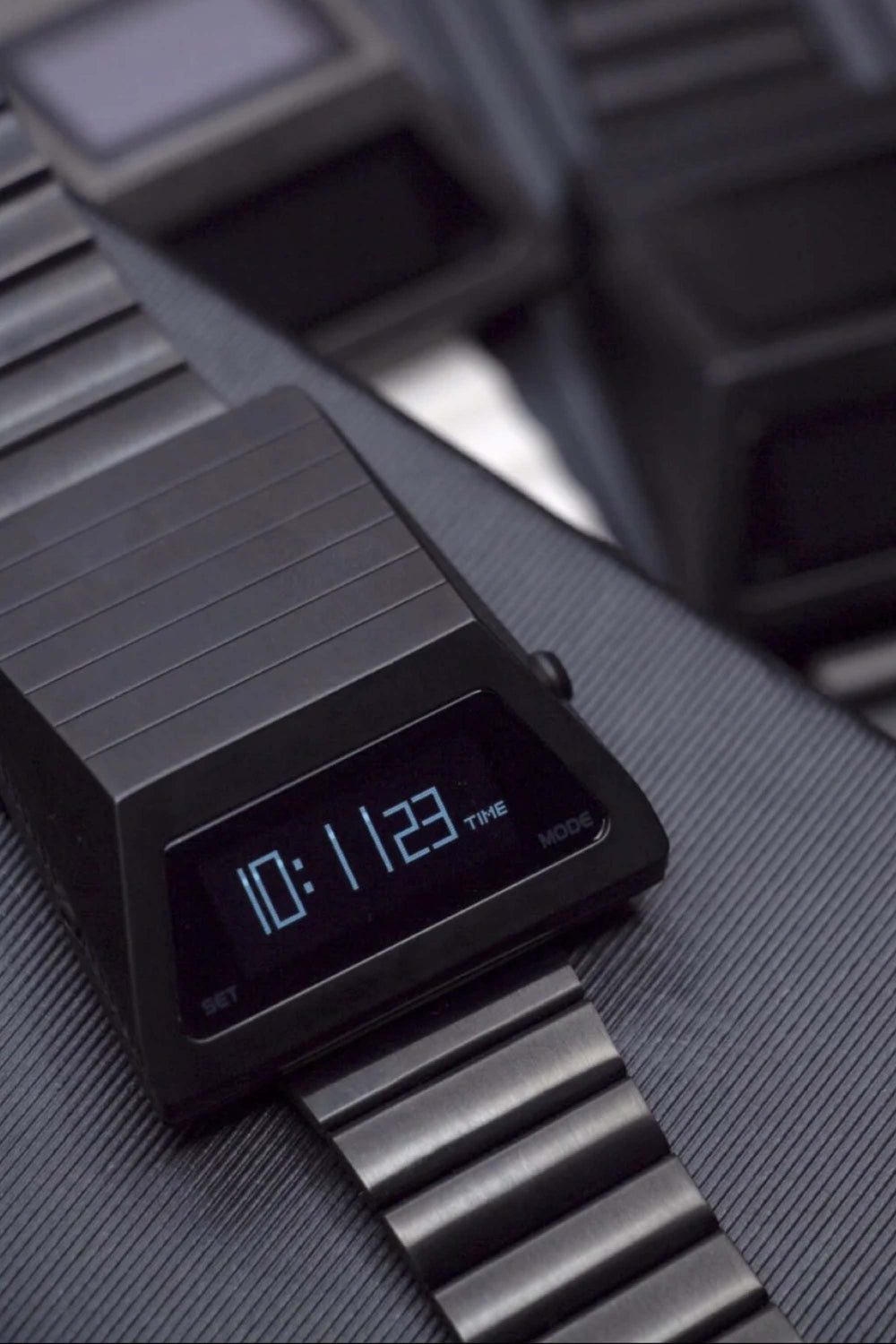 Armored Tank | Metallic Black Digital Watch