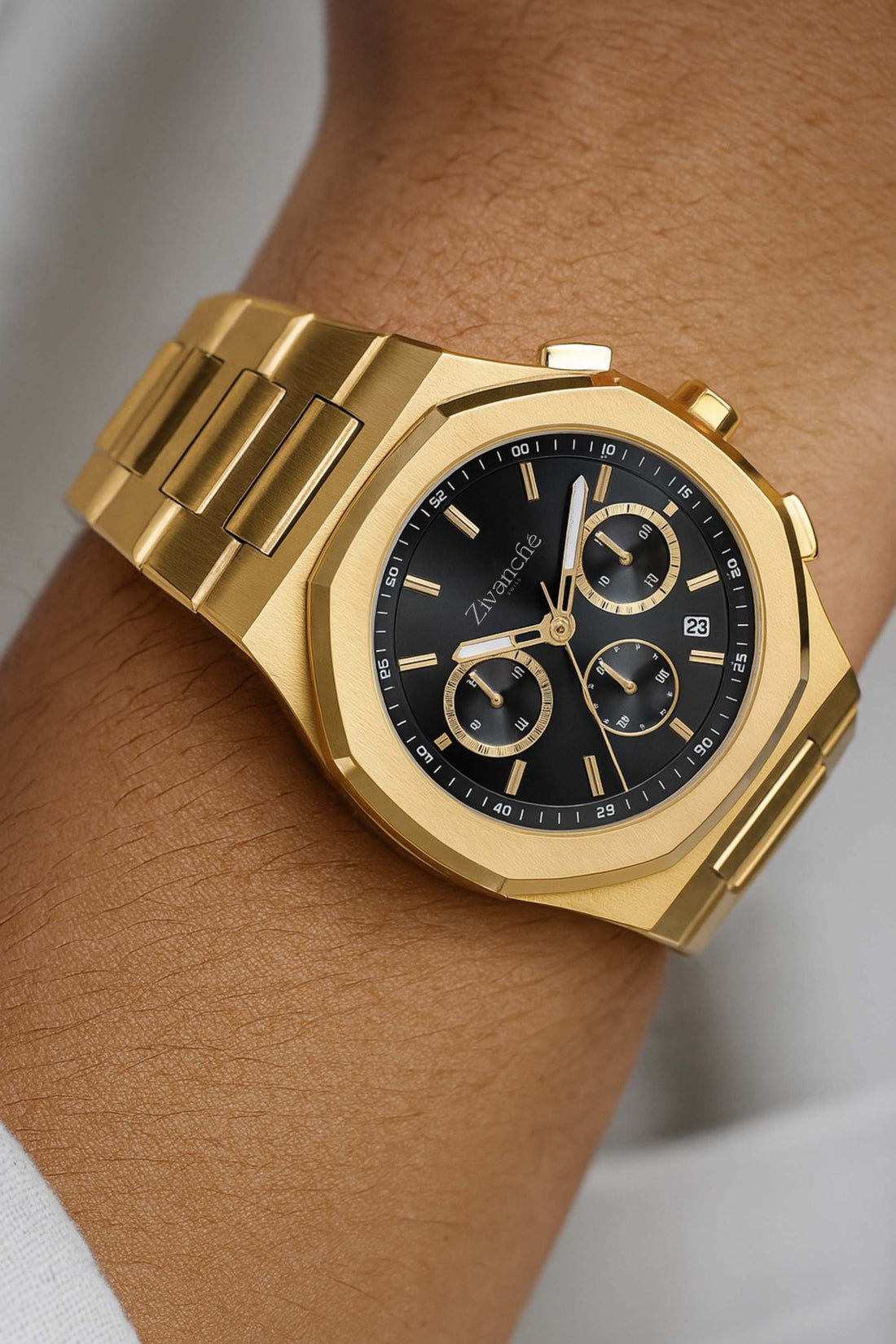 Apolo | Golden Black Chronograph Watch - (39936960)
