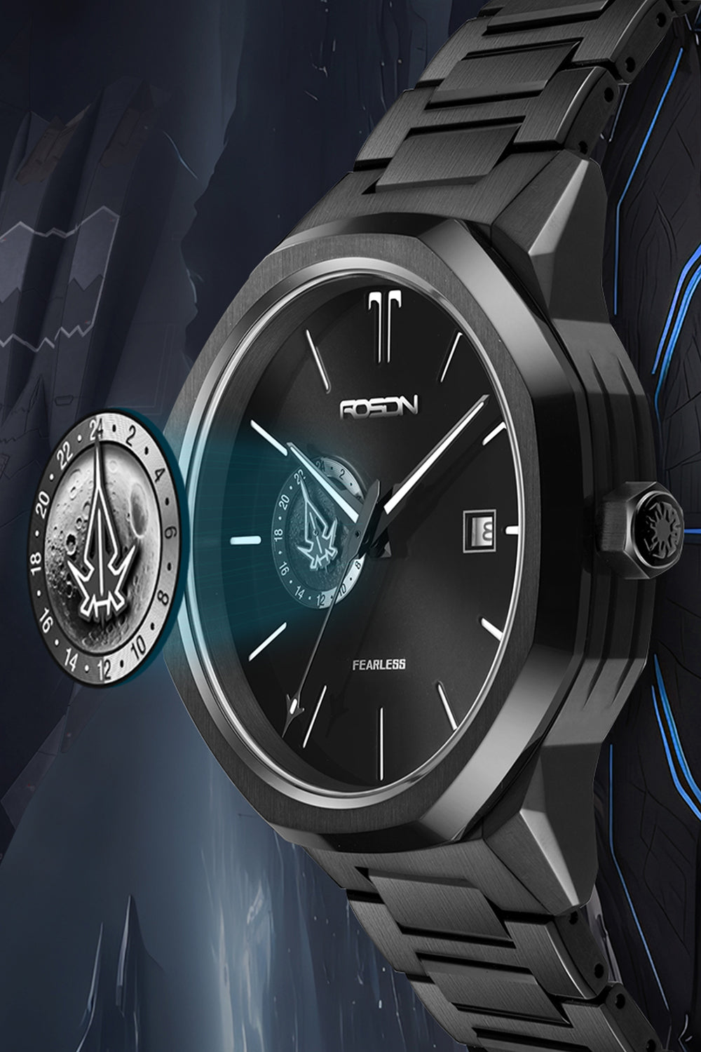 Zivanche Swiss | ROSDN G2217 Black Automatic Mechanical Watch